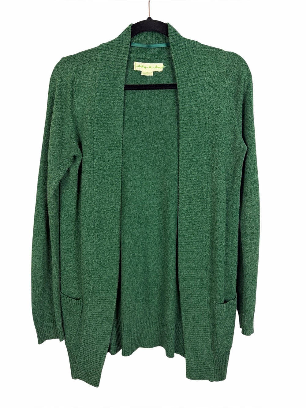Staring at Stars Green Open Front Cardigan Sweater Medium Boho Cottagecore
